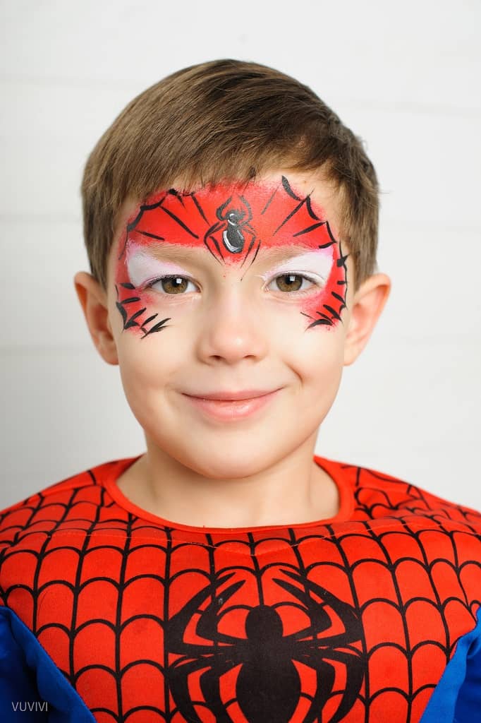 Spiderman Kinderschminken Junge Kindergeburtstag