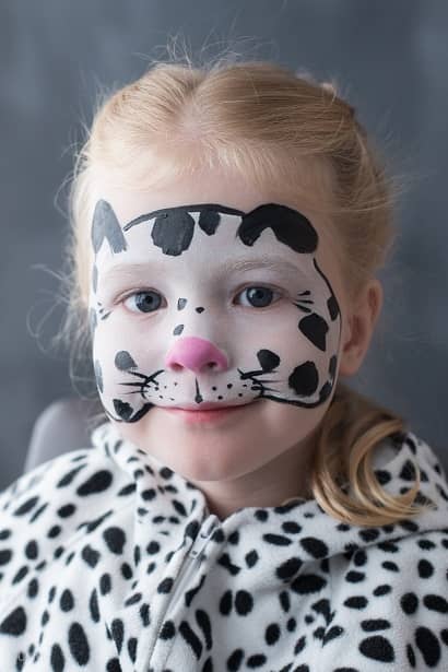 Dalmatiner Kinderschminken einfach