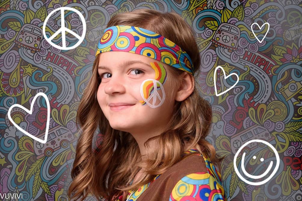 Hippie-Mädchen Kinderschminken
