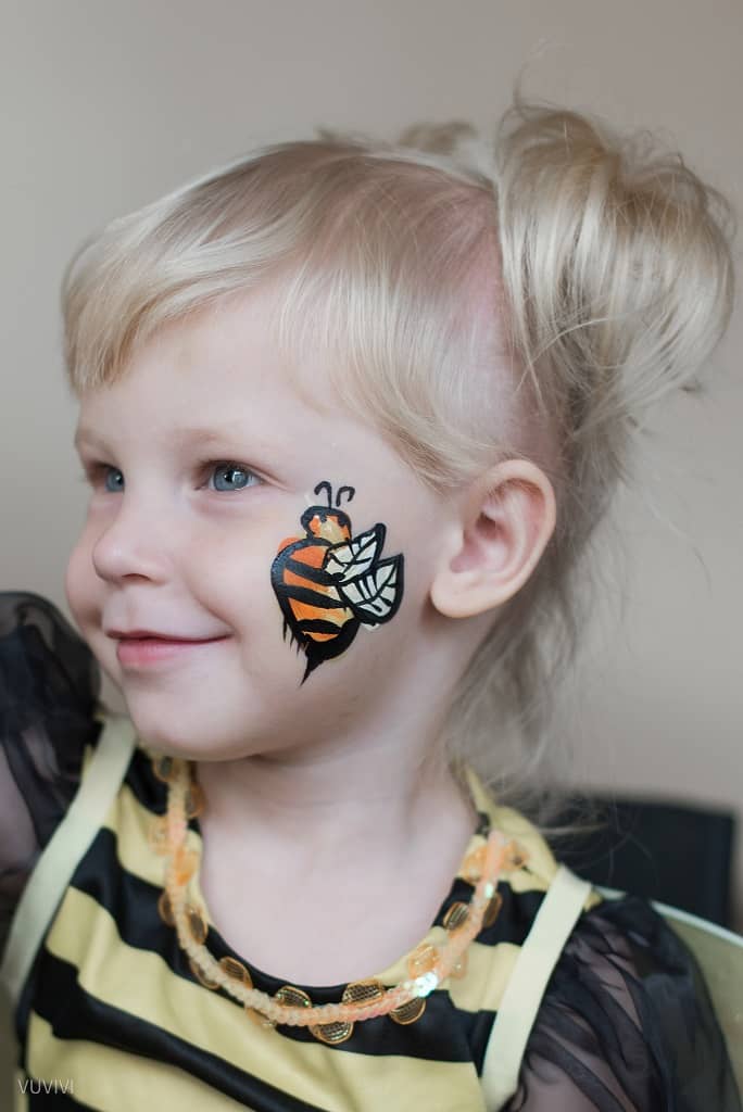 Idee Kinderschminken Kindergeburtstag Maedchen Biene