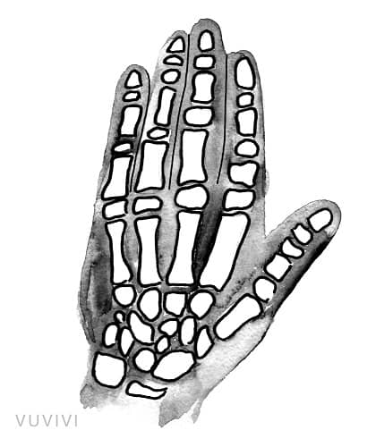 Skelett Hand malen Illustration