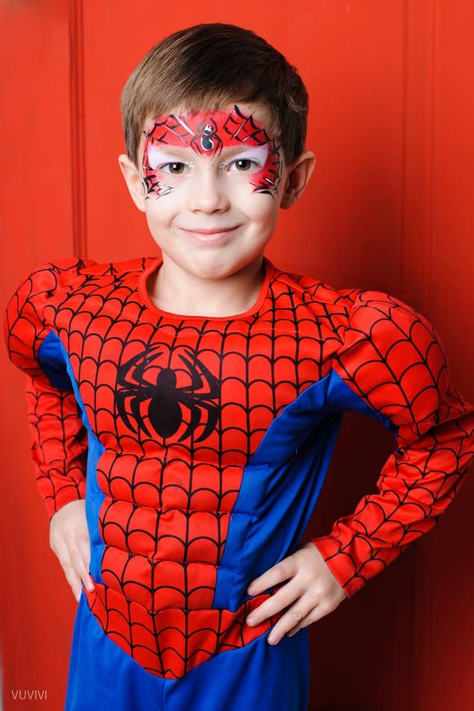 Spiderman Kinderschminken Junge Fasching