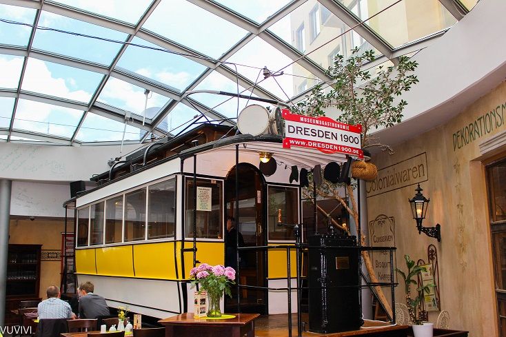 Straßenbahn Helene Restaurant Dresden 1900