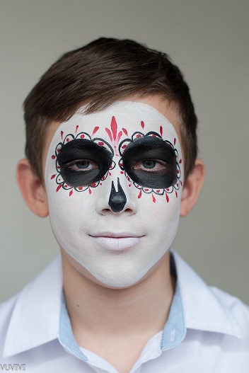Mexikanische Totenmaske Jungs Kinderschminken