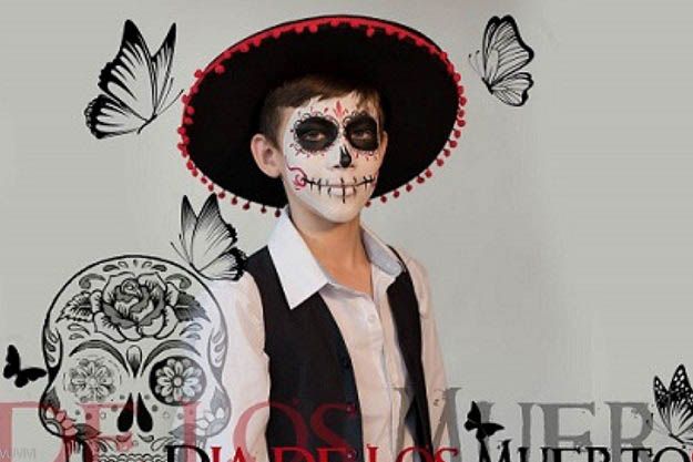 Kinderschminken für Jungs: Mexikanische Totenmaske