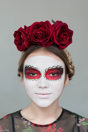 Kinderschminken Idee Mexikanische Totenmaske