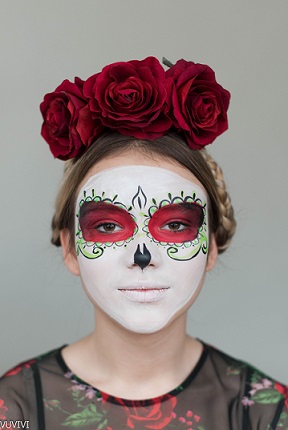 Kinderschminken Anleitung Mexikanische Totenmaske