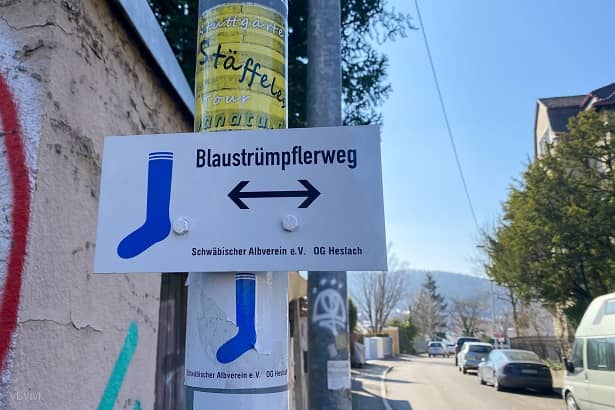 Wegweiser Blaustruempflerweg Stuttgart