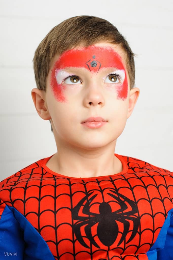 Wie geht Spiderman Kinderschminken Junge