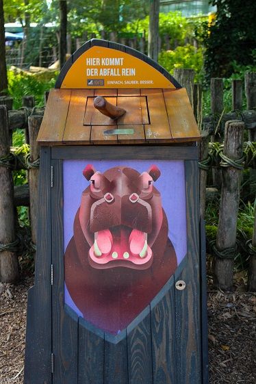 Zoo Köln witzige Mülleimer